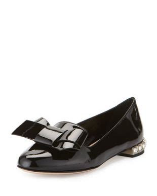 miu miu jewel heel patent bow flat|Miu Miu Patent Jeweled.